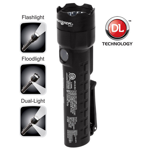 IS PERMISSIBLE DUAL-LIGHT FLASHLIGHT - BLACK, 160 LUMENS, 7250 CANDELA
