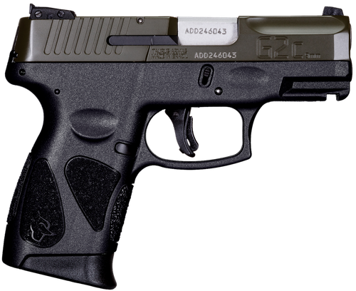 Taurus G2C 9mm Luger Pistol 3.2" Barrel 12+1 Round MS Green Slide Black Grip