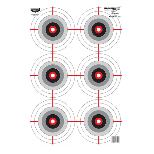 Birchwood Casey Eze-Scorer Multiple Bullseye 12" x 18" Target 10PK