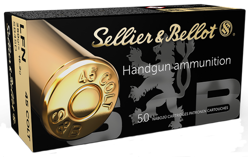 Sellier & Bellot 45 Colt (Long Colt) Ammo 250 Grain Flat Nose Box of 50