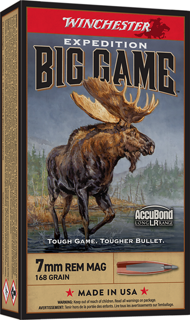 Winchester Expedition Big Game 7mm Remington Magnum Ammo 168 Grain AccuBond Box of 20