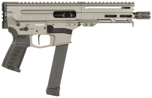 CMMG Dissent MKGS 9mm Luger Pistol 6.5" Barrel 33+1 Round Tungsten Gray