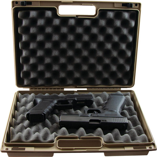 Berry's Double Pistol Case Tan 15x10x4 Inches