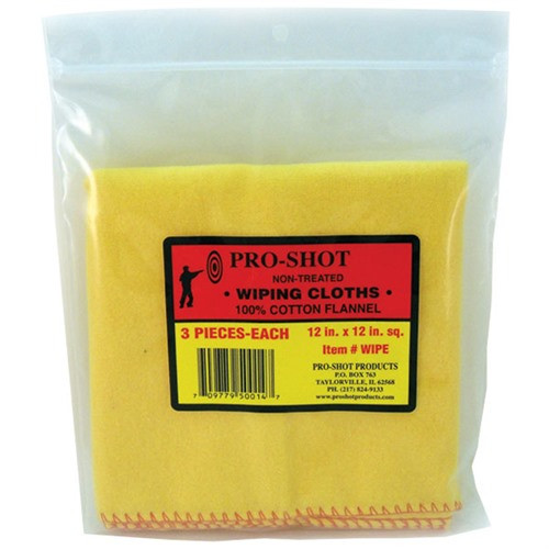 Pro-Shot Non-Treated Cotton Flannel Cleaning Cloths 3-Pack