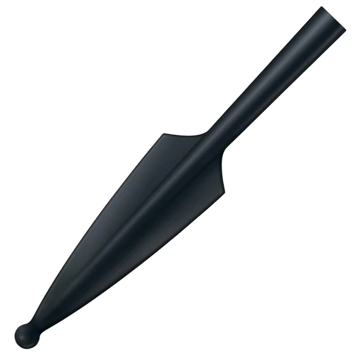 Cold Steel Spear Head Trainer Fixed Blade Knife 10.66" Plain Black Santoprene Blade 6.33" Black Santoprene Handle
