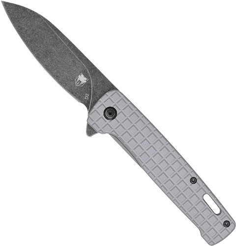 Cobratec Rhino Folder Pocket Knife 3.37" D2 Stonewash Blade Gray/Black