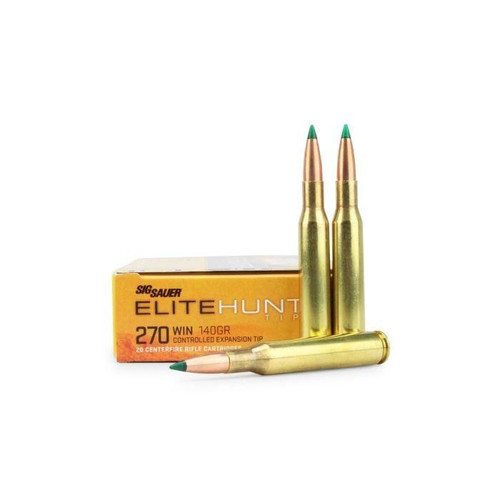 Sig Sauer Elite Hunting .270 Winchester Ammo 140 Grain Polymer Tipped Box of 20