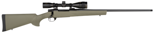 Howa Hogue 1500 GamePro Gen2 Bolt Action Rifle 300 Winchester Magnum 24" Threaded Barrel Blued Metal Finish Green Stock with Scope