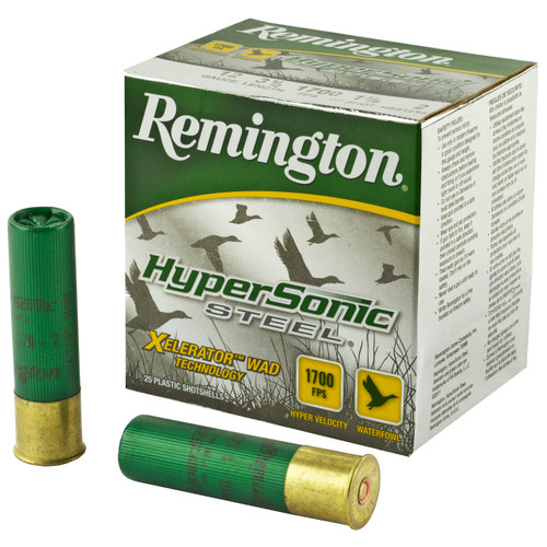 Remington HyperSonic Waterfowl 12 Gauge Ammo 3-1/2" #2 Steel Shot 1-3/8 oz Box of 25