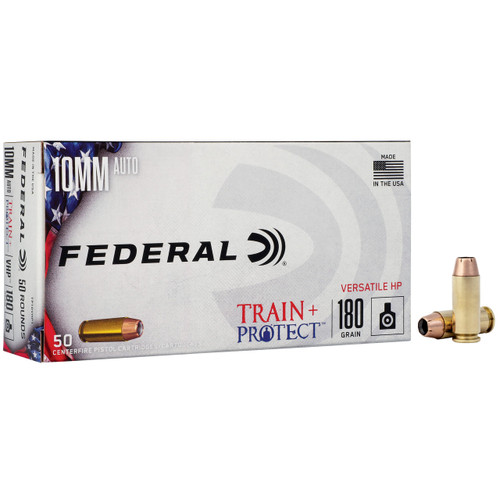 Federal Train + Protect 10mm Auto Ammunition 180gr VHP 50/ct