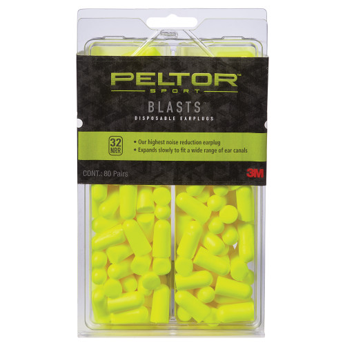 3M Peltor Sport Blast Disposable Earplugs 80 Pair