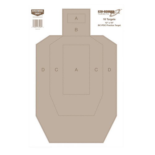 Birchwood Casey Eze-Scorer 12" x 18" IPSC Paper Targets 10PK