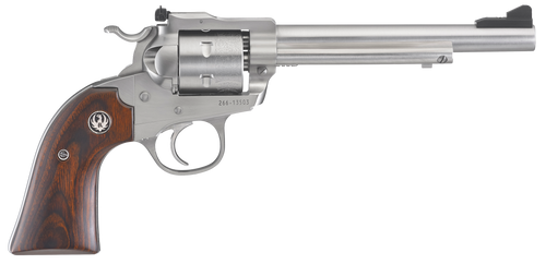 Ruger Blackhawk 22 LR Revolver 6.5" Stainless Steel Barrel 6 Round Hardwood Grip