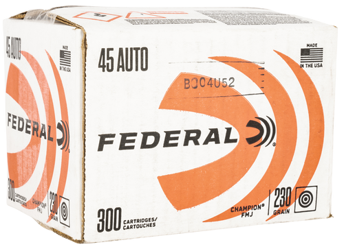 Federal Champion Training 45 ACP Ammo 230 Grain Full Metal Jacket Box of 300 Federal Champion Training 45 ACP Ammo 230 Grain Full Metal Jacket Box of 300