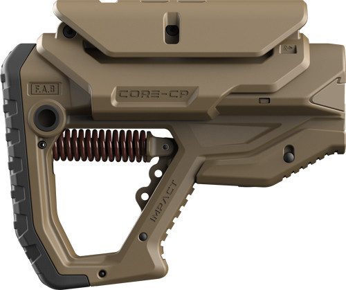 F.A.B. Defense AR-15 Buttstock FDE with Cheek Rest