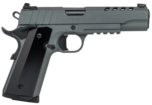 SDS Arms Tisas 1911 Nightstalker 9mm Luger Pistol 5" Barrel 9+1 Round Grey Slide Black Grip