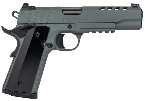 SDS Arms Tisas 1911 Nightstalker 9mm Luger Pistol 5" Barrel 9+1 Round Grey Slide Black Grip