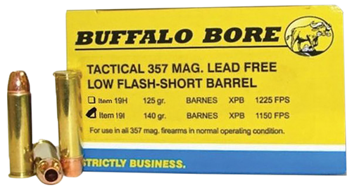 Buffalo Bore 357 Magnum Ammo 140 Grain Barnes VOR-TX XPB Lead Free Box of 20
