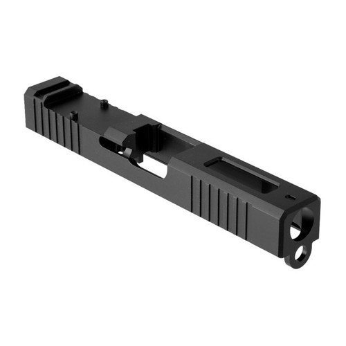 Brownells RMR Cut Slide for Glock 19 Gen 3 Stainless Nitride (Includes Front and Rear Serrations)