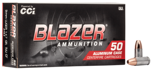 CCI Blazer 9mm Luger Ammo 147 Grain TMJ Box of 50