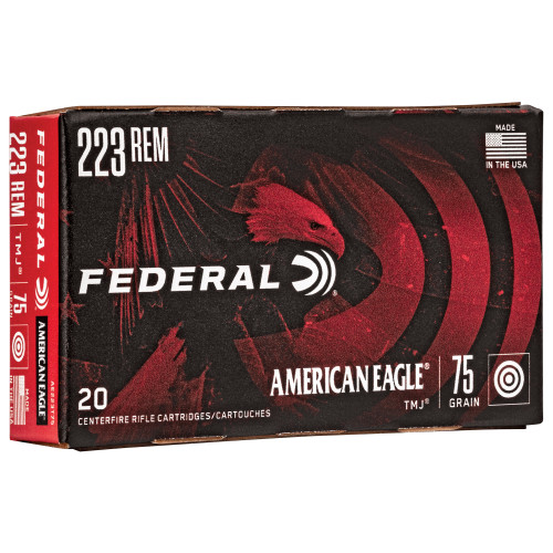 Federal American Eagle 223 Remington Ammo 75 Grain Full Metal Jacket Box of 20