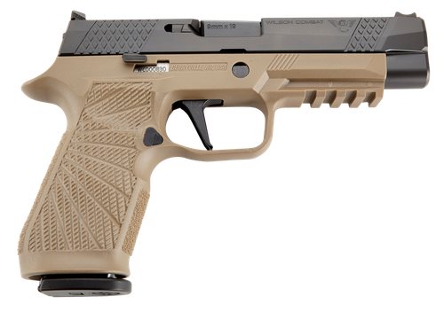 Wilson Combat WCP320 9mm Luger Pistol 4.70" Barrel 17+1 Round Tan Slide Black Grip