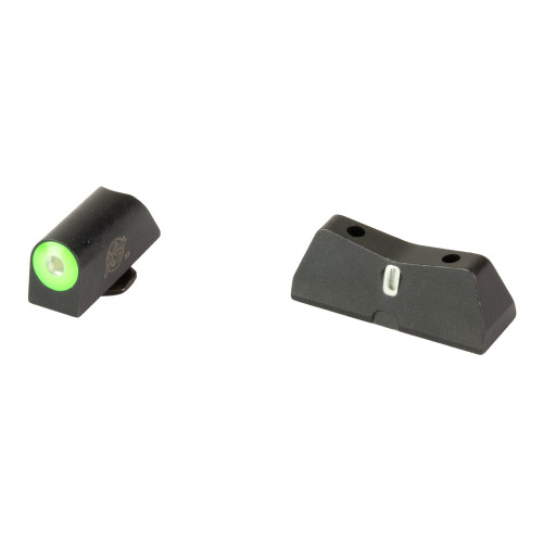 XS Sight Systems DXT2 Pro Sight Set for Glock 17, 19, 22-24, 26, 27, 31-36, 38, 45, 49  Big Dot Tritium Front, Low-profile V Tritium Rear Green - Image 1