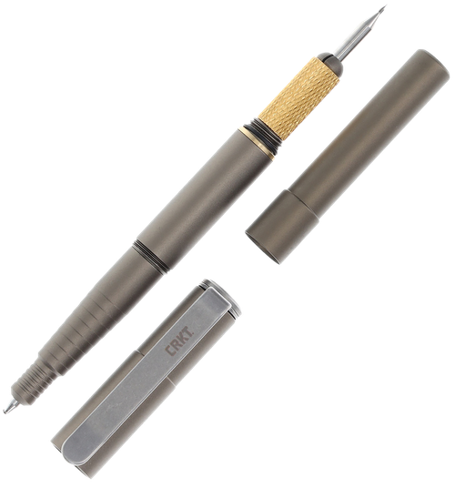 Columbia River Knife & Tool TPENWU Collet Pen 5.43 Inch Silver Aluminum
