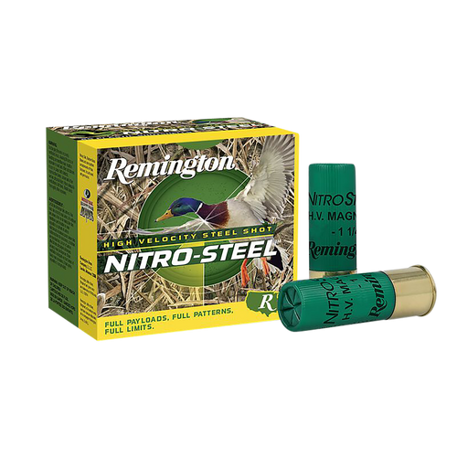 Remington Nitro-Steel High Velocity 12 Gauge Ammo 3" #4 Zinc Plated Steel Shot 1-3/8 oz Box of 25