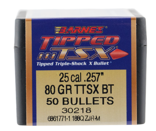Barnes Bullets .25 Cal .257" 80gr TTSXBT 50/Box