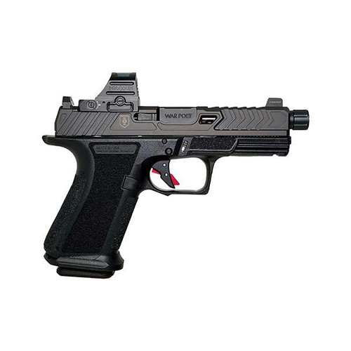 Shadow Systems MR920 War Poet 9mm Luger Pistol 4.5" Threaded Barrel 10+1 Round Black Holosun 507C
