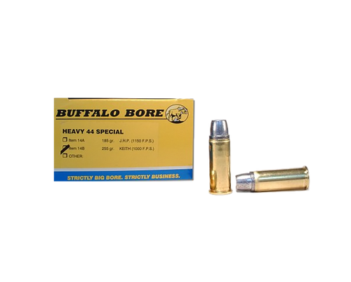 Buffalo Bore Outdoorsman 44 Special Ammo 255 Grain Semi-Wadcutter Box of 20