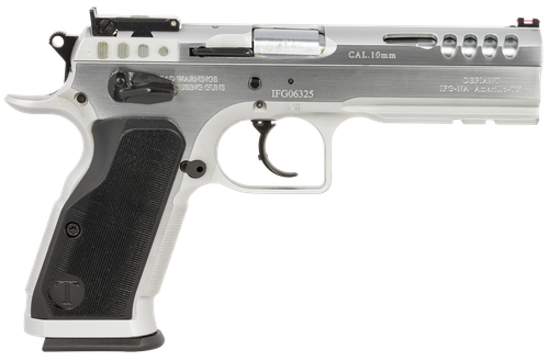 Tanfoglio TF-STOCKM10 Stock Master 10mm Auto Pistol 4.75" Barrel 13+1 Round Hard Chrome Steel Aluminum Grip