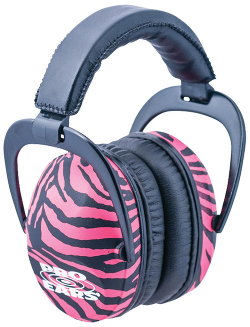 Altus Brands ProEars Ultra Sleek Ear Muffs Pink Zebra