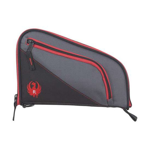 Allen Ruger Tucson Handgun Case Fits Guns Up To 10" Black, Gray w/Red Trim Handgun Knit