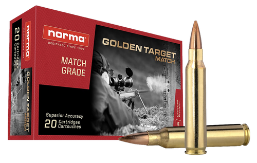 Norma Golden Target Match .223 Rem Ammo 69 Grain BTHP Box of 20