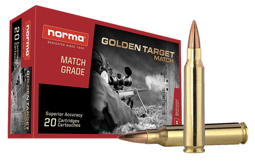 Norma Golden Target Match .223 Rem Ammo 69 Grain BTHP Box of 20