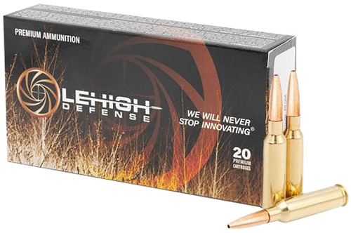 Lehigh Defense Controlled Chaos 6.5 Creedmoor Ammo 130 Grain Fragmenting Hollow Point Lead Free Box of 20