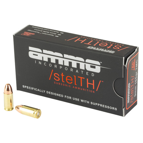 Ammo Inc. Stelth 9mm Luger Ammo 165 Grain Total Metal Jacket Box of 50