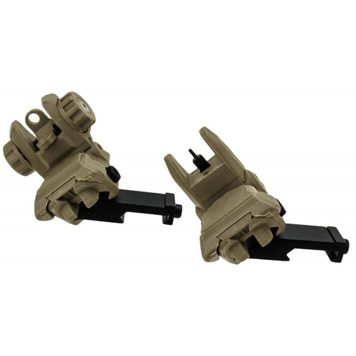 Tacfire AR-15 45-Degree Pop-Up Sights Tan