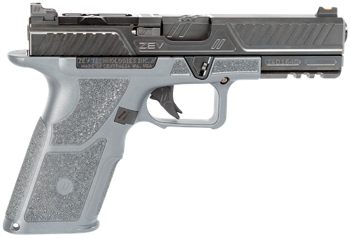 Zev Technologies OZ9 Combat Pistol 9mm Luger 4.5" Barrel 17+1 Round Black Slide Gray Grip