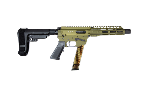Freedom Ordnance FX9P8S-ODG 9mm Luger Pistol 8" Brace 31+1 Round OD Green