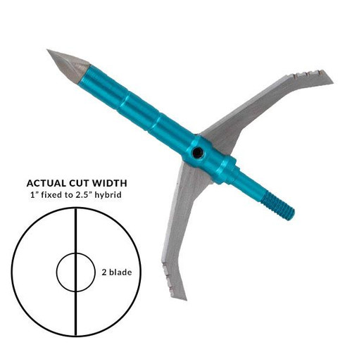 Rock Ridge Outdoors Dead Ringer Great White Broadhead 100/125 Grain 2.5 Inch Cut Blue