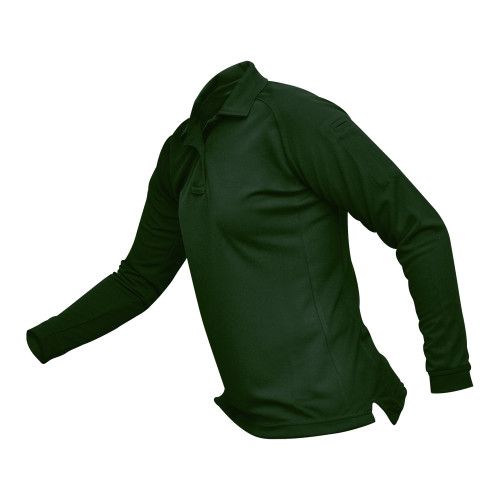 Vertx Women's Coldblack L/S Polo Green Small