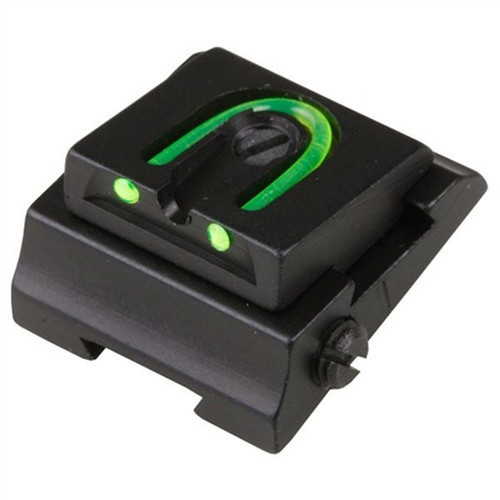 Williams Fire Sight Rear Sight Slide and Blade Replacement 5/16" Aluminum Black Fiber Optic Green