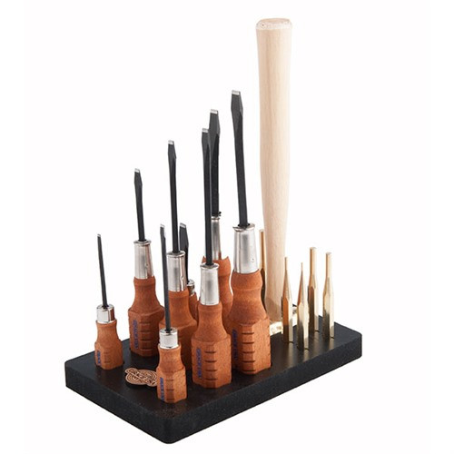 Grace USA 17-Piece Gun Care Tool Set with Bench Block