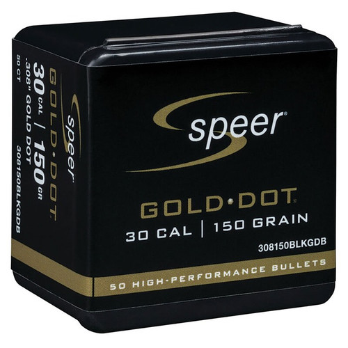 Speer Bullets 30 Caliber .308" 150gr Gold Dot Soft Point 50/Box
