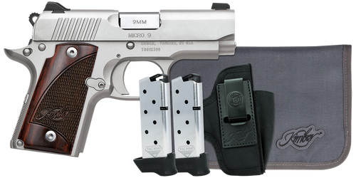 Kimber Micro 9 RTC 9mm Pistol 3.15" Barrel 7+1 Round Stainless Steel Slide Rosewood Grip