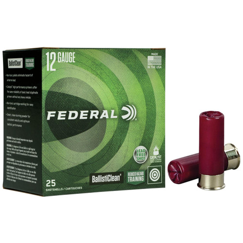 Federal BallistiClean 12 Gauge Ammo 2-3/4" #00 Buckshot 9 Pellets Box of 25