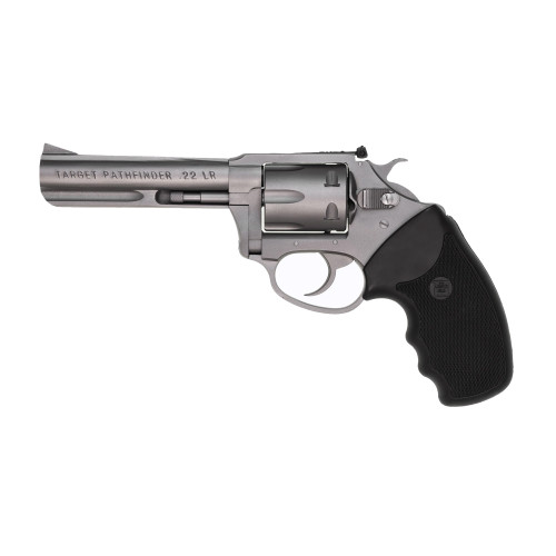 Charter Arms Target Pathfinder 22 Long Rifle Revolver 4.2" Stainless Barrel 6 Round Black Grip - Image 1